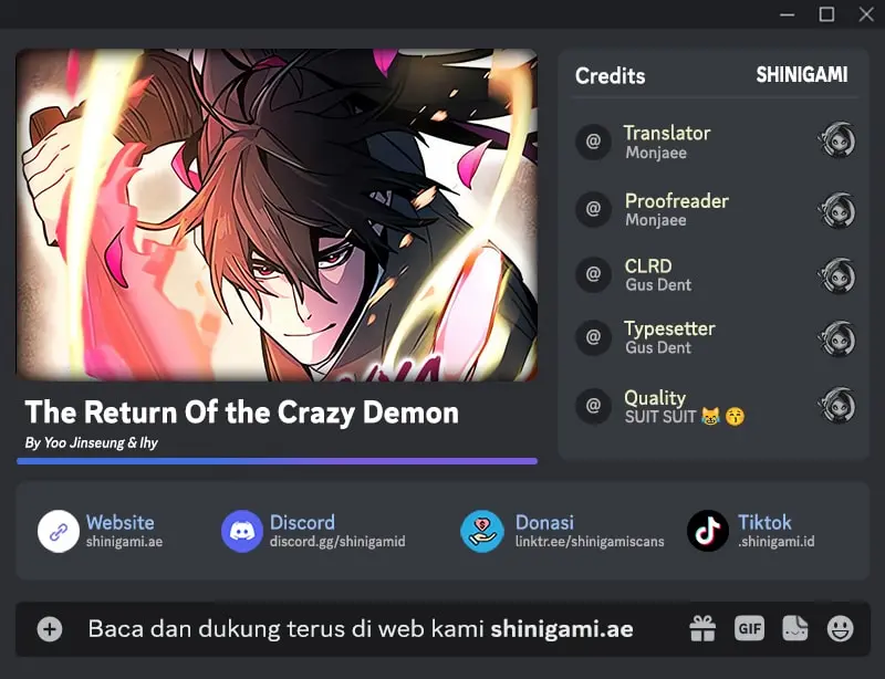 Baca Komik Return of the Mad Demon Chapter 154 Gambar 1
