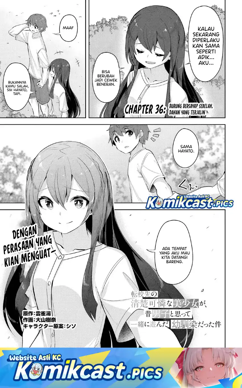Baca Manga Tenkou-saki no Seiso Karen na Bishoujo ga, Mukashi Danshi to Omotte Issho ni Asonda Osananajimi datta Ken Chapter 36 Gambar 2