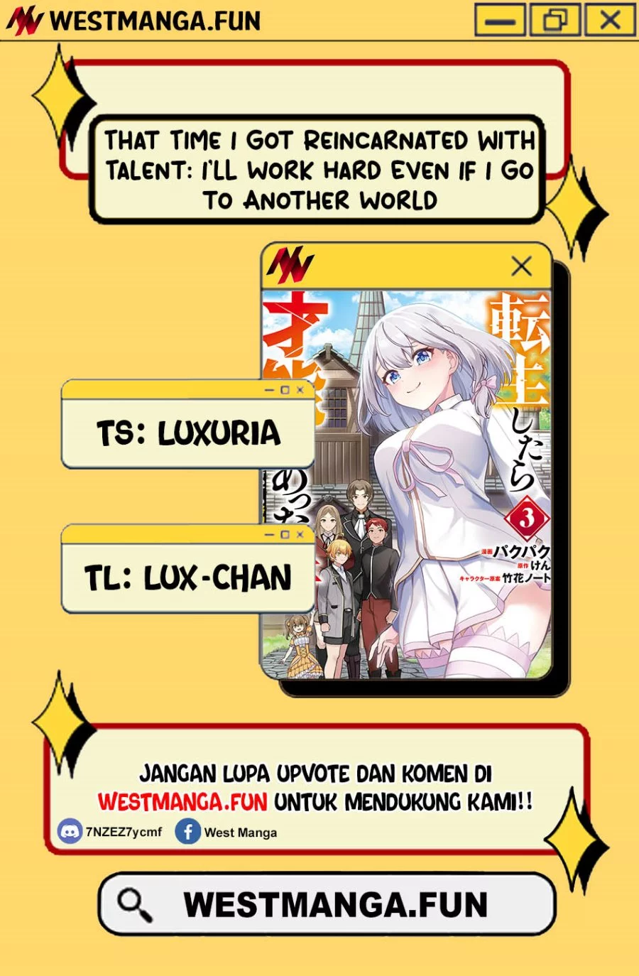 Baca Komik That Time I Got Reincarnated With Talent ~I’ll Work Hard Even if I Go to Another World Chapter 23 Gambar 1