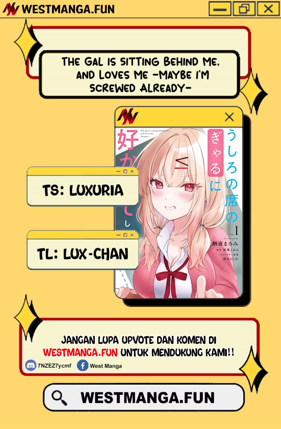 Baca Komik The Gal Sitting Behind Me Likes Me -Maybe I’m Screwed Already- Chapter 19 Gambar 1