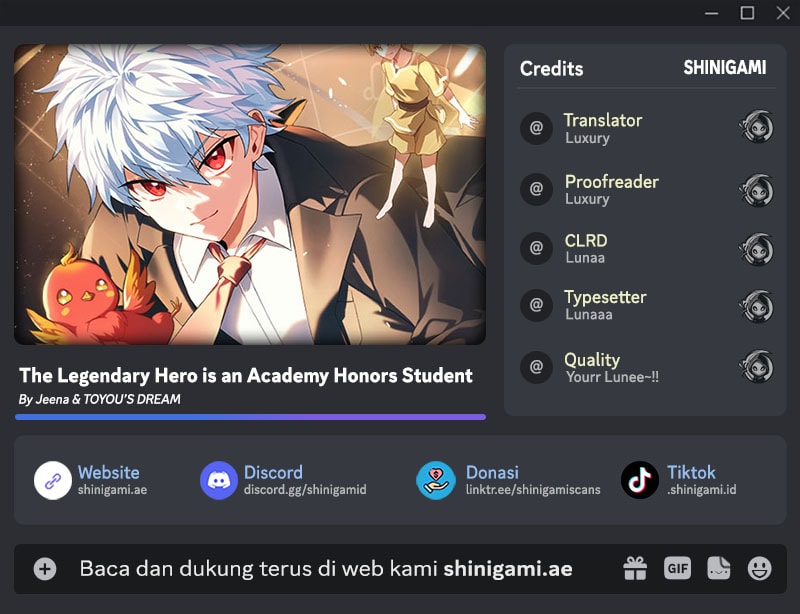 Baca Komik The Legendary Hero Is An Academy Honors Student Chapter 4 Gambar 1