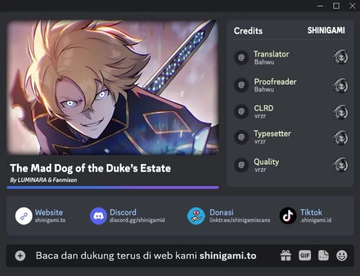 Baca Komik The Mad Dog Of The Duke’s Estate Chapter 25 Gambar 1