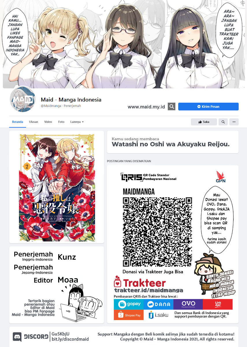 Baca Manga Watashi no Oshi wa Akuyaku Reijou. Chapter 18 Gambar 2