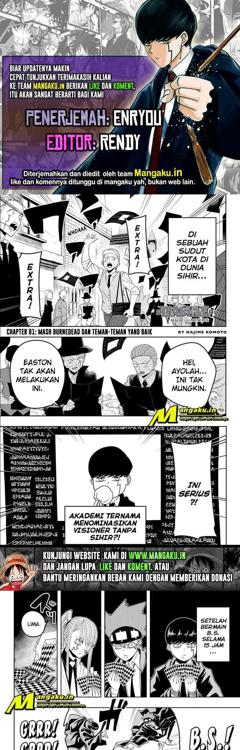 Mashle: Magic and Muscles - Chapter 81 - Page 1