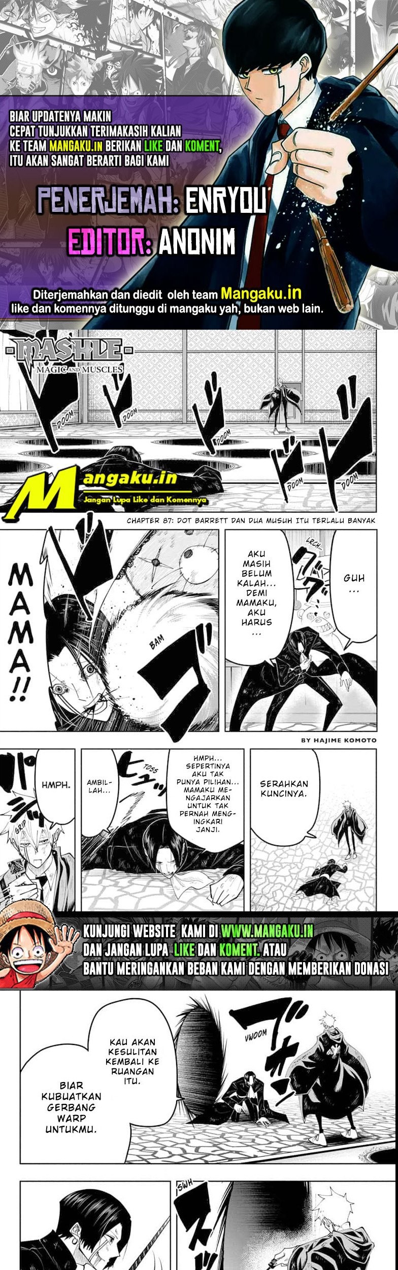 Mashle: Magic and Muscles - Chapter 87. - Page 1