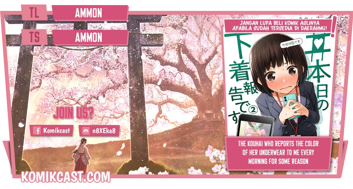 Baca Komik The Kouhai Who Reports the Color of Her Underwear to Me Every Morning for Some Reason Chapter 23 Gambar 1