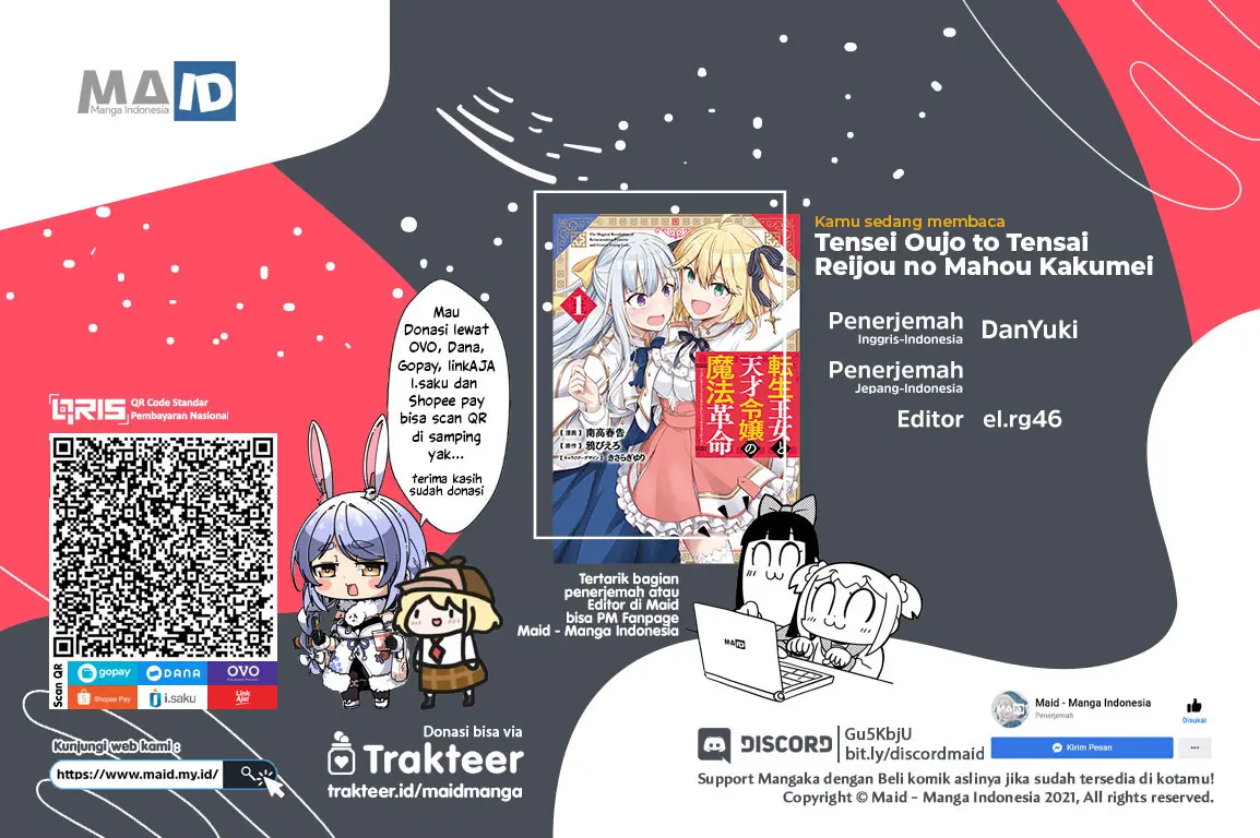 Baca Komik Tensei Oujo to Tensai Reijou no Mahou Kakumei Chapter 07 Gambar 1