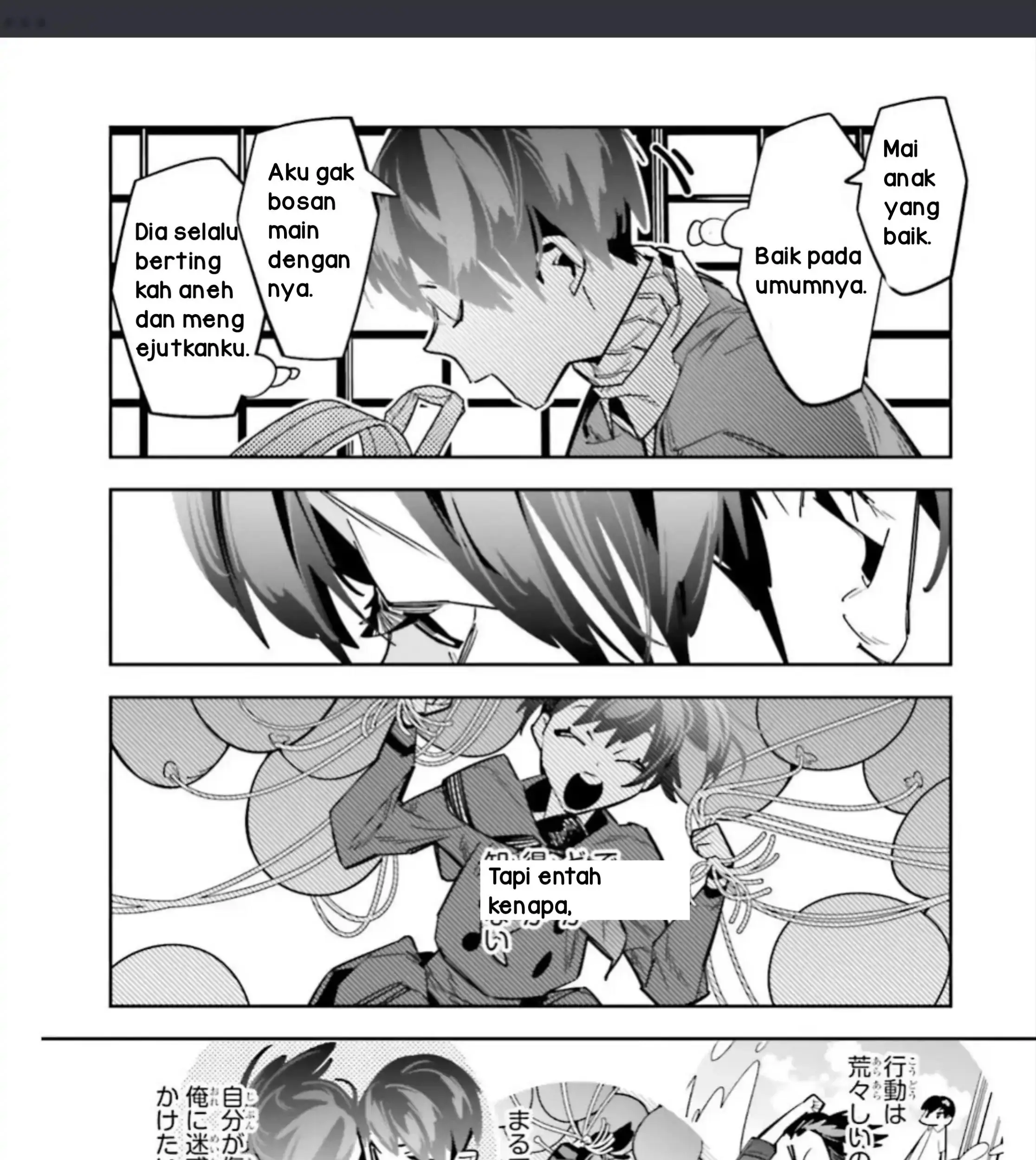 I Reincarnated as the Little Sister of a Death Game Manga’s Murder Mastermind and Failed Chapter 4.1 Gambar 5