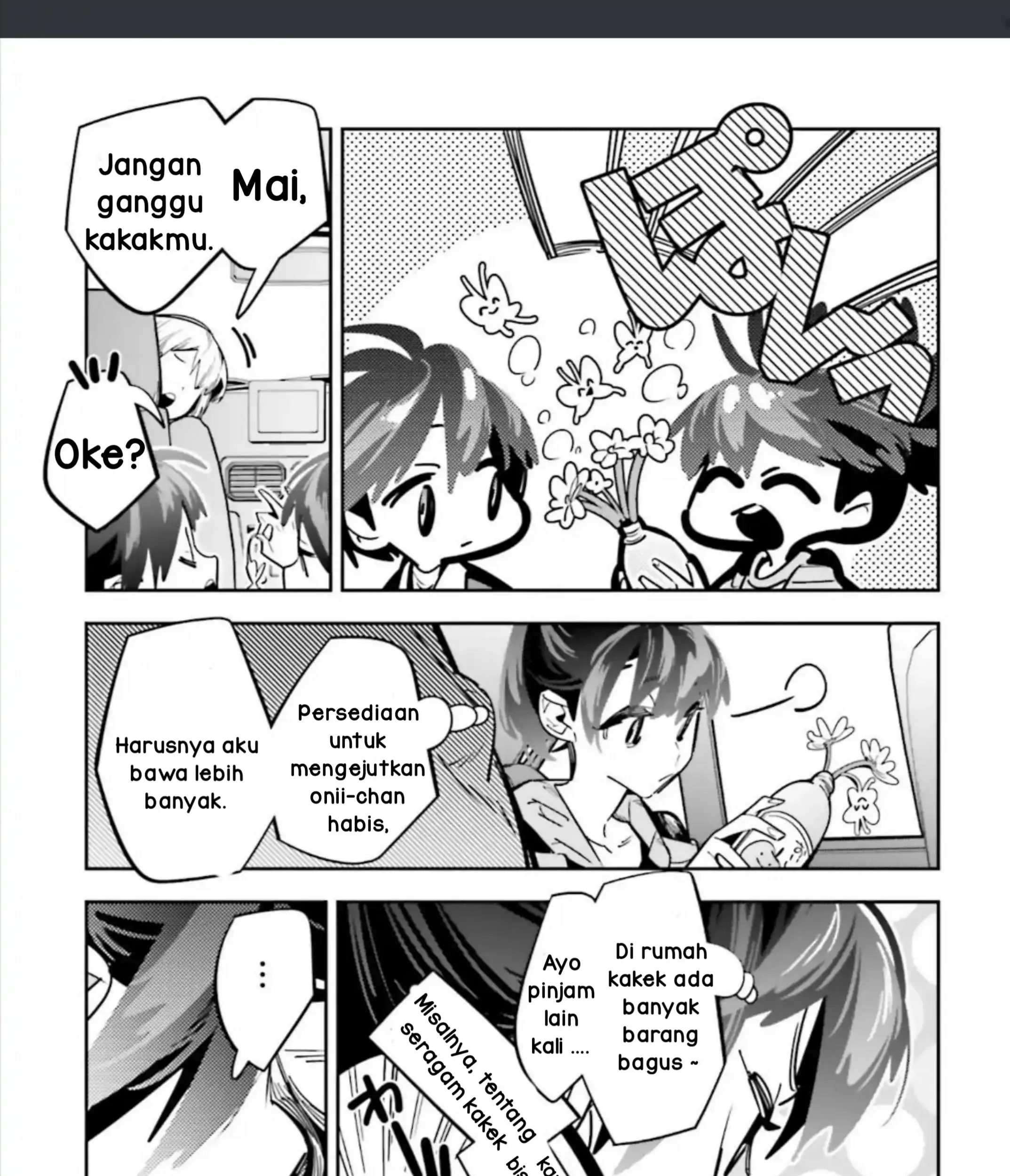 I Reincarnated as the Little Sister of a Death Game Manga’s Murder Mastermind and Failed Chapter 4.1 Gambar 11