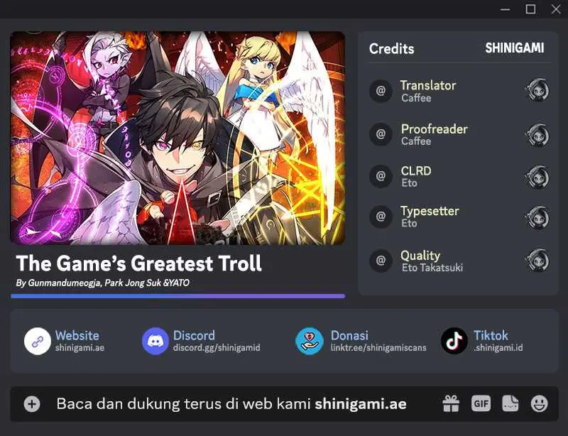 Baca Komik The Game’s Greatest Troll Chapter 57 Gambar 1