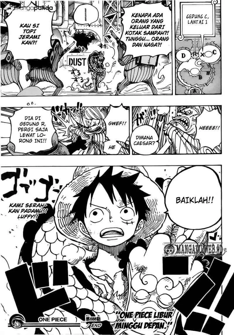 One Piece Chapter 688 Gambar 19